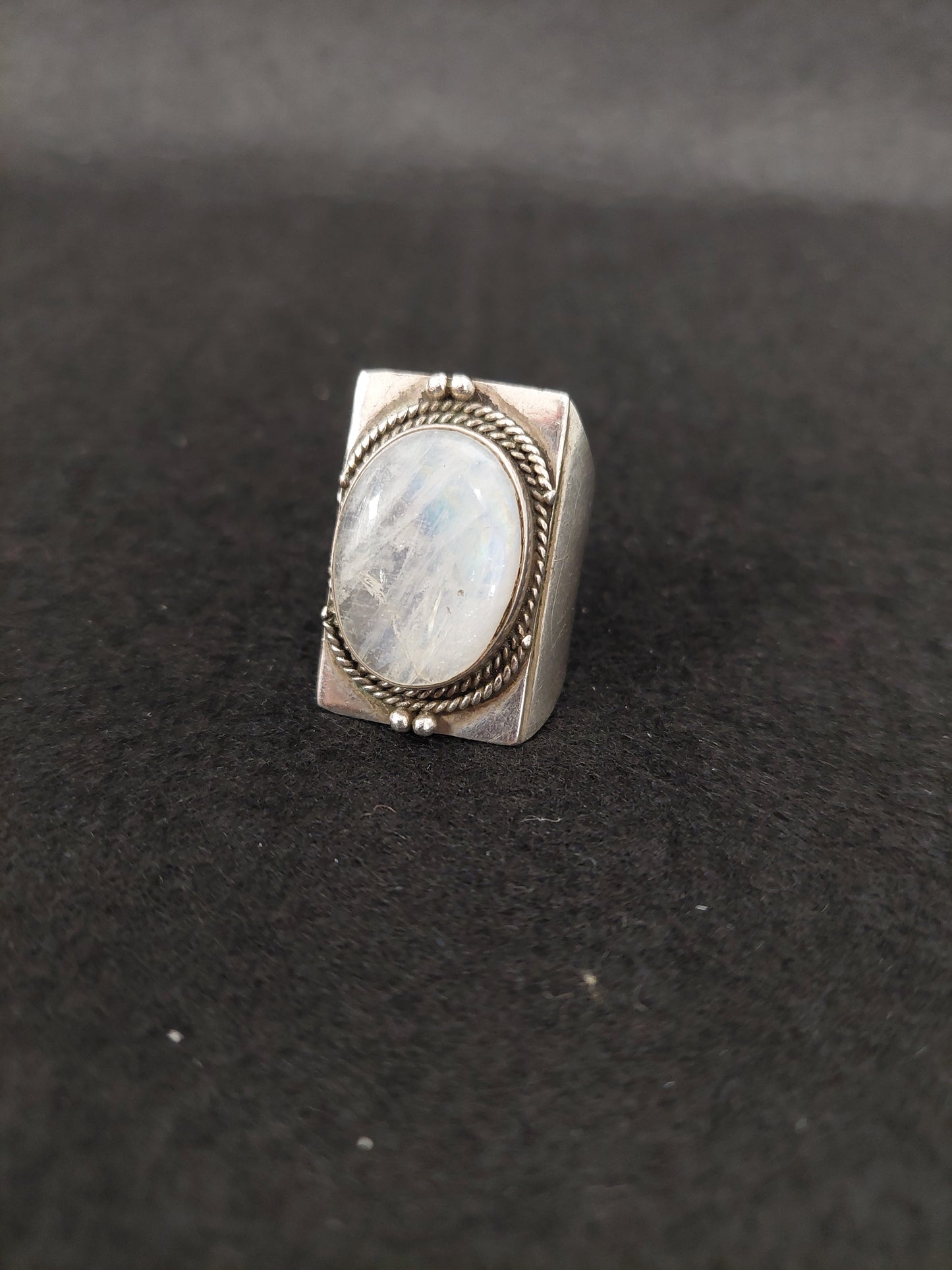 Anello Argento E Pietra Di Luna