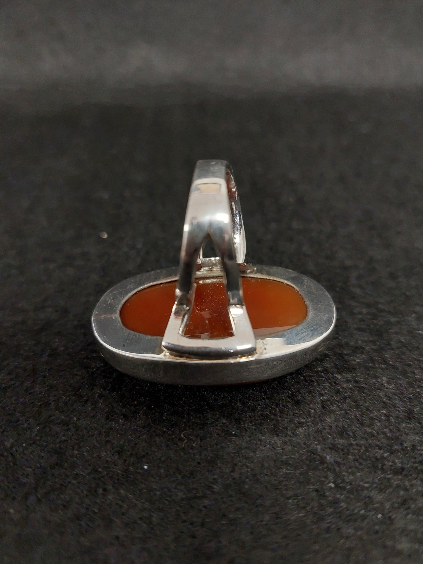Anello Argento Corniola E Quarzo