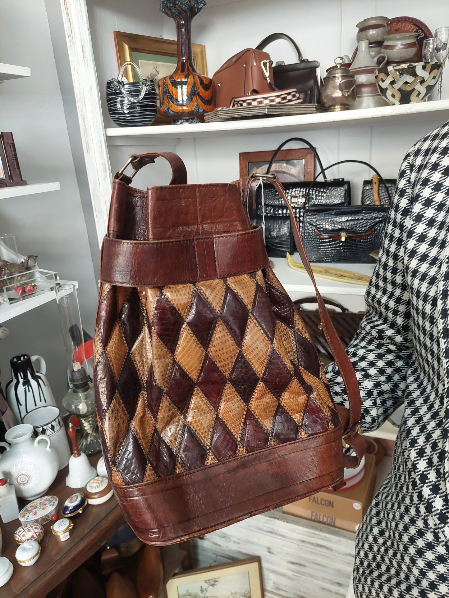 Borsa Secchiello In Cuoio