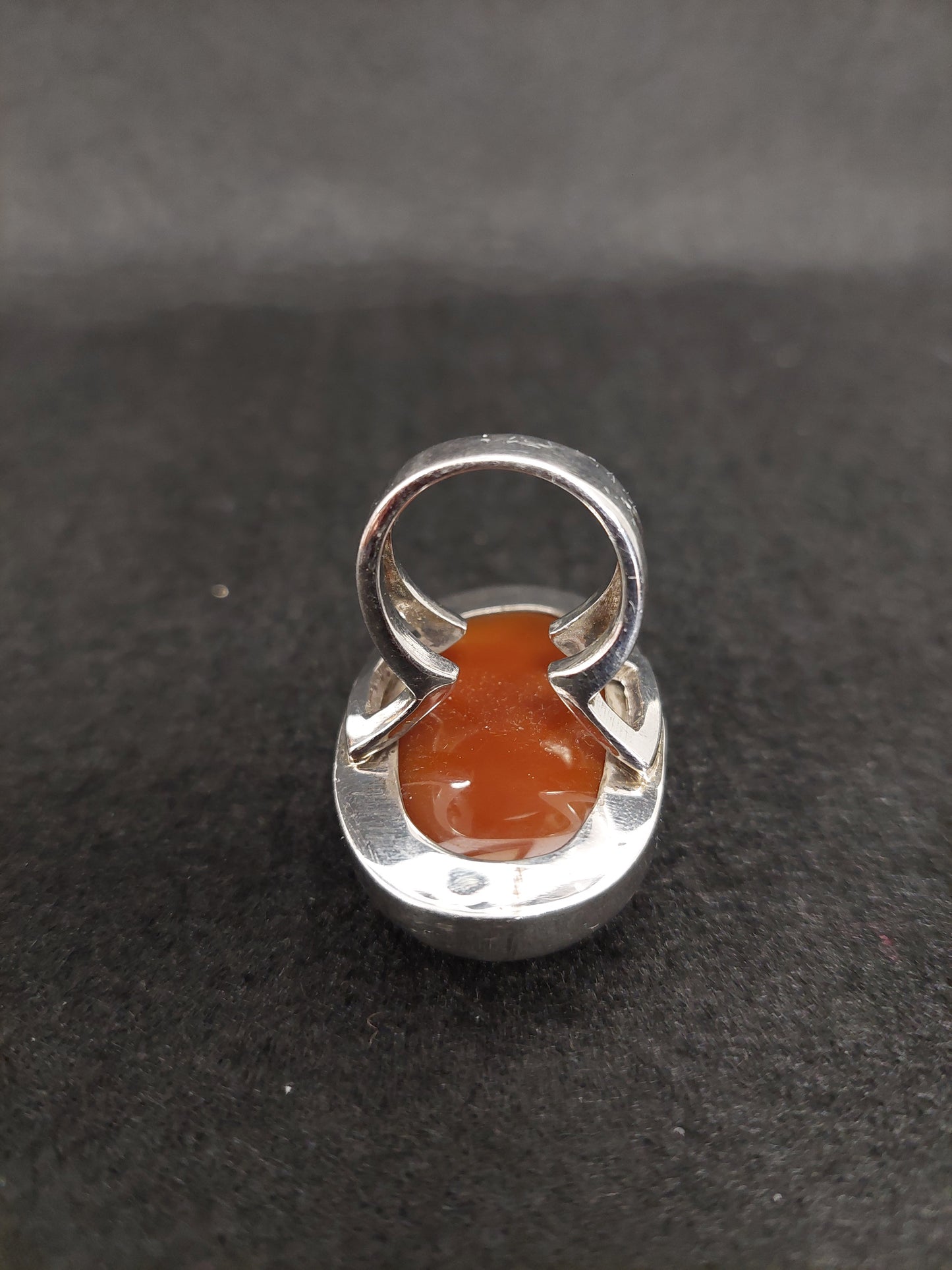 Anello Argento Corniola E Quarzo