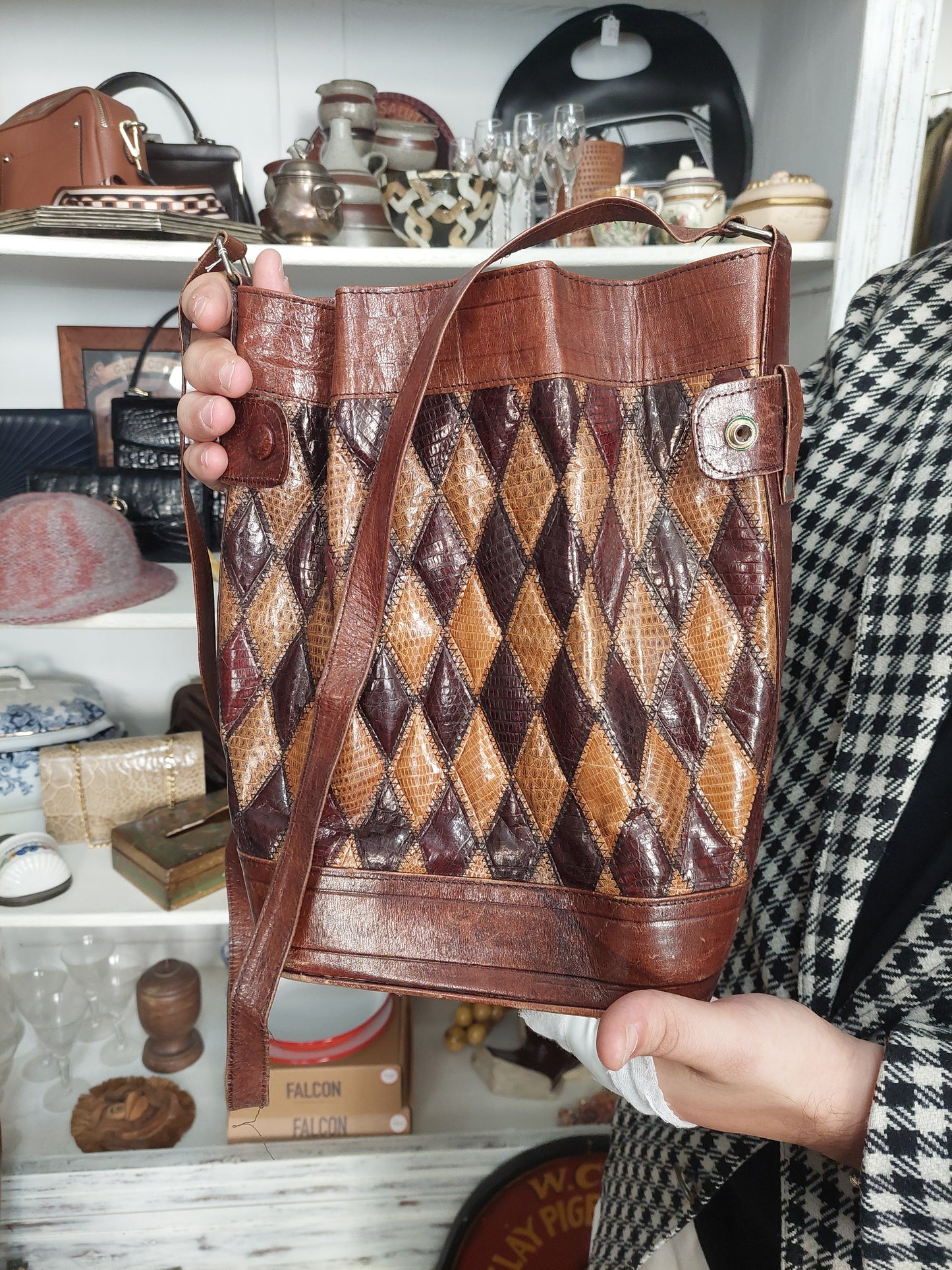 Borsa Secchiello In Cuoio