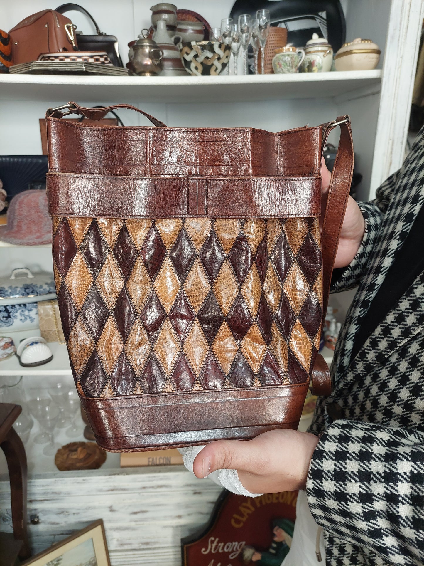 Borsa Secchiello In Cuoio
