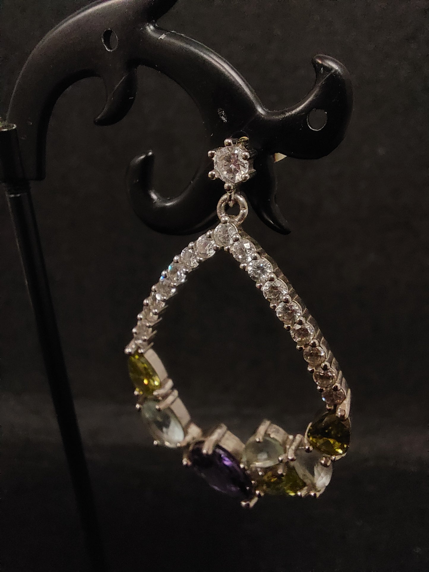 Orecchini A Goccia Con Pietre Miste