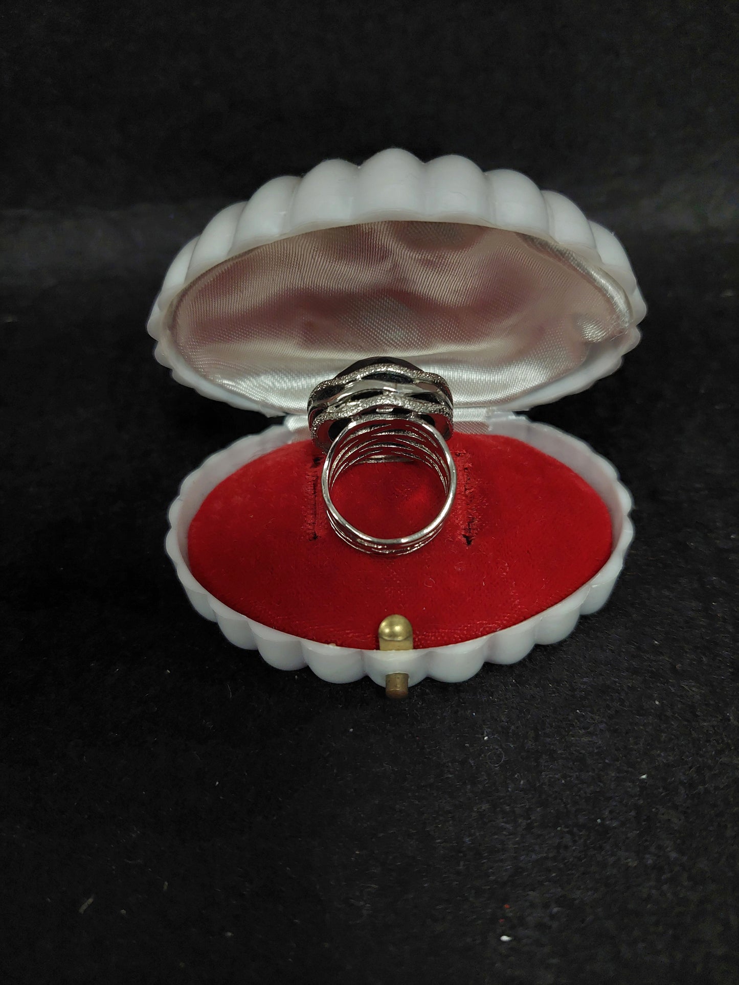 Anello Argento E Onice