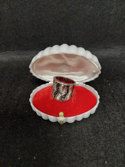 Anello Argento E Strass