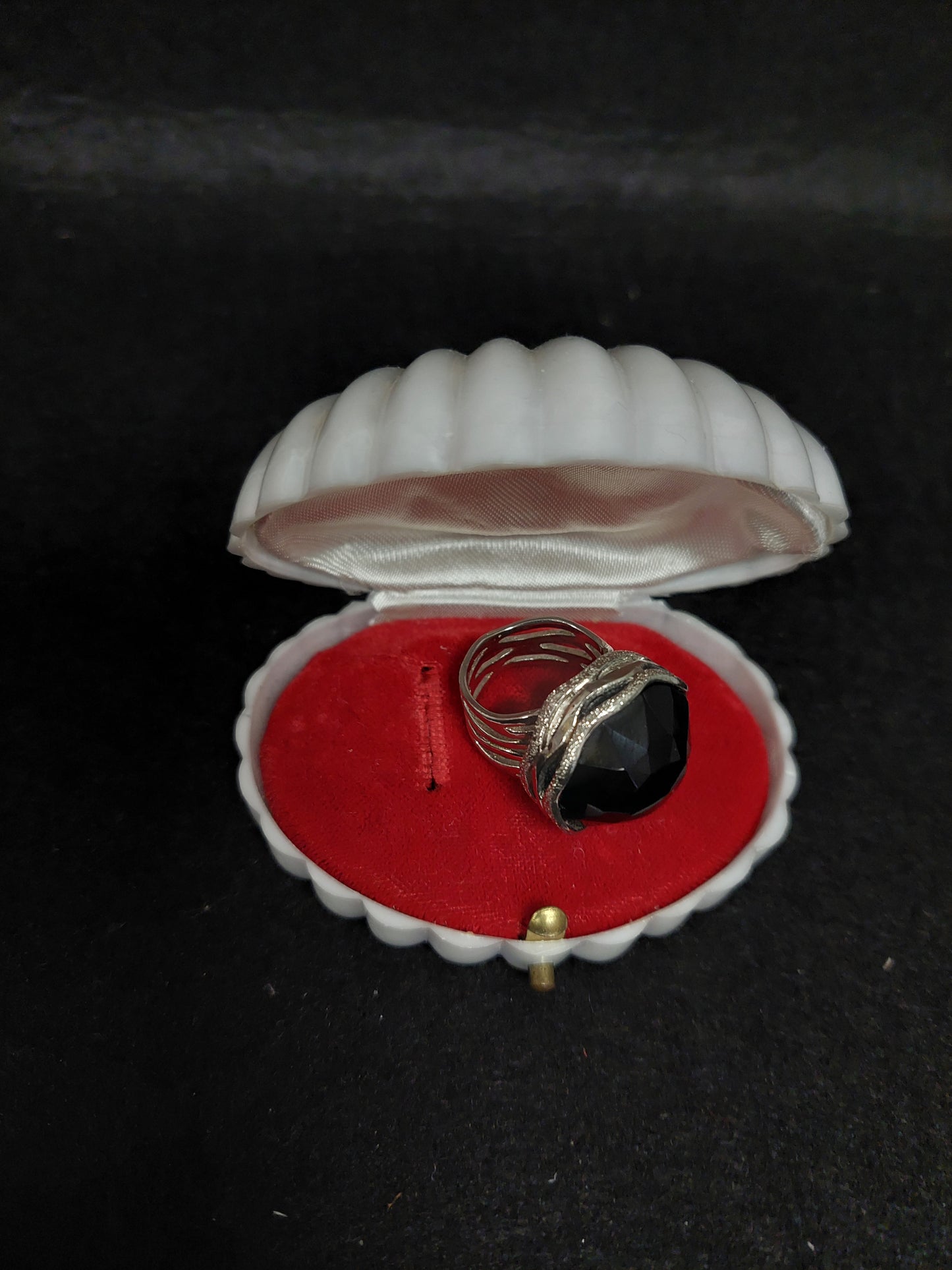Anello Argento E Onice